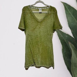 Victoria’s Secret PINK Semi Sheer Green Top size Large